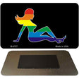 Mudflap Lady Rainbow Novelty Metal Magnet M-4727