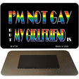 My Girlfriend Is Rainbow Novelty Metal Magnet M-4739