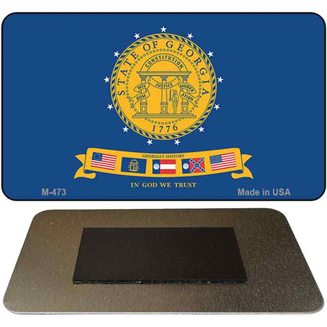 Georgia State Seal Flag Novelty Metal Magnet M-473