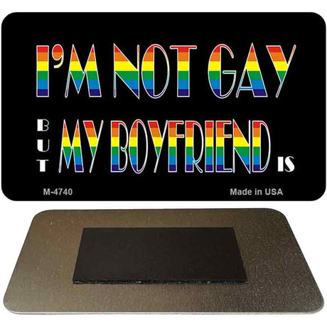 My Boyfriend Is Rainbow Novelty Metal Magnet M-4740