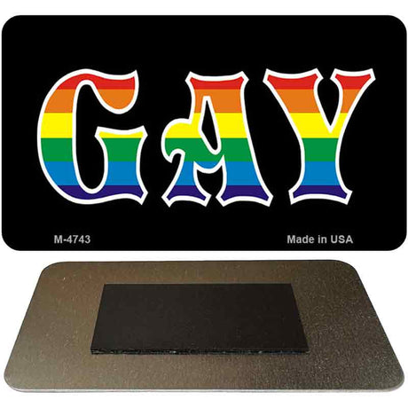 Gay Rainbow Novelty Metal Magnet M-4743