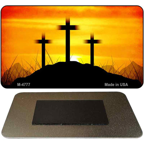 3 Sunset Crosses Novelty Metal Magnet M-4777