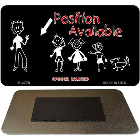 Position Avaliable Wife Novelty Metal Magnet M-4778