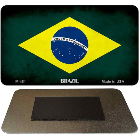 Brazil Flag Novelty Metal Magnet M-481