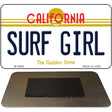 Surf Girl California State License Plate Tag Magnet M-4886