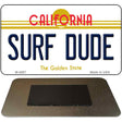 Surf Dude California State License Plate Tag Magnet M-4887