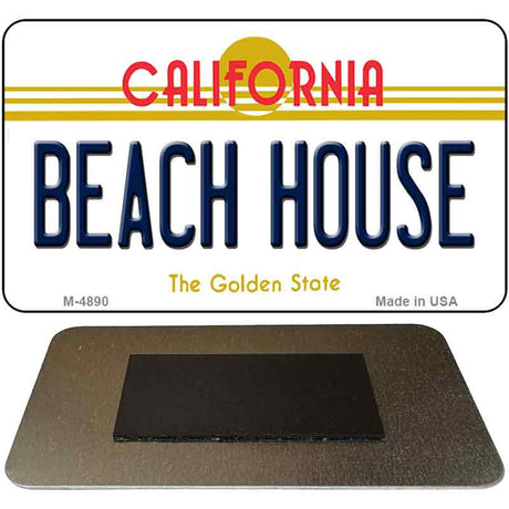 Beach House California State License Plate Tag Magnet M-4890