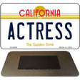 Actress California State License Plate Tag Magnet M-4898