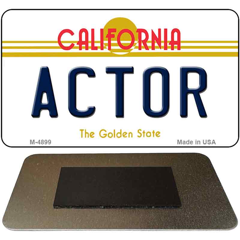 Actor California State License Plate Tag Magnet M-4899