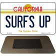 Surfs Up California State License Plate Tag Magnet M-4903