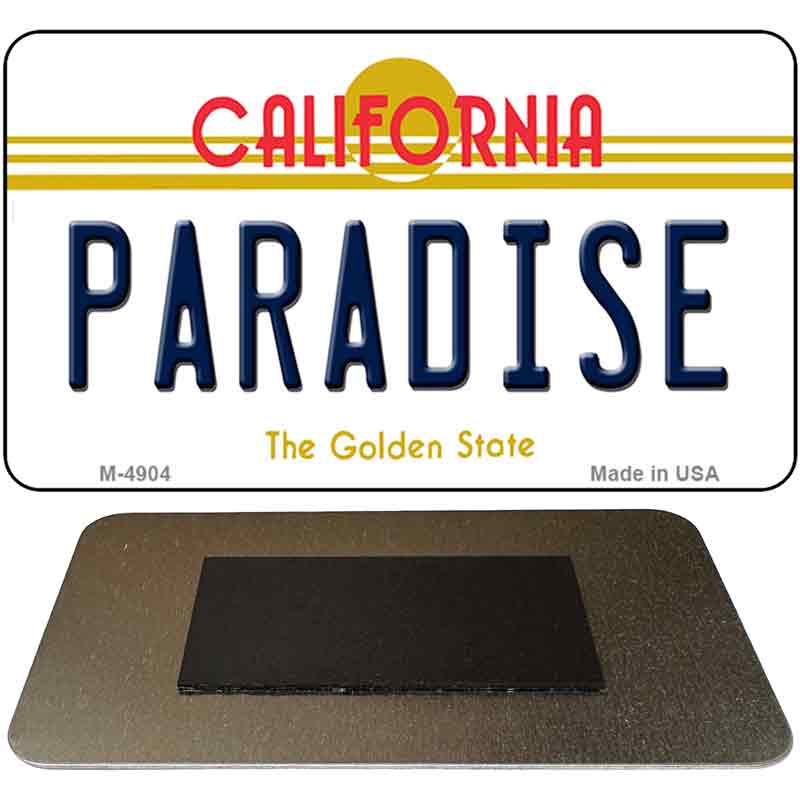 Paradise California State License Plate Tag Magnet M-4904