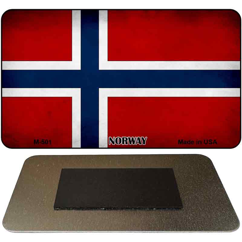 Norway Flag Novelty Metal Magnet M-501