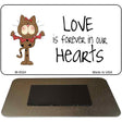 Love In Our Hearts Cat Novelty Metal Magnet M-5024