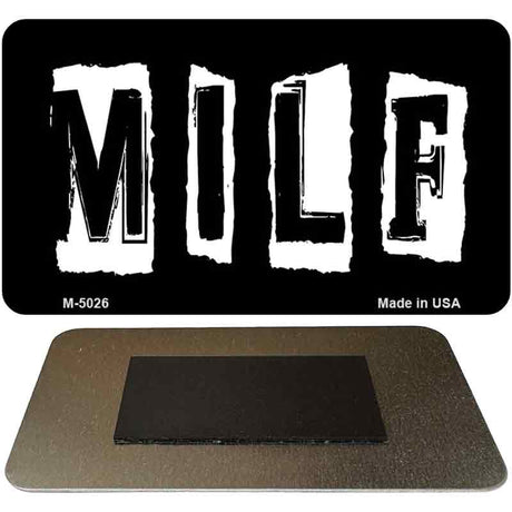 M.I.L.F Black Novelty Metal Magnet M-5026