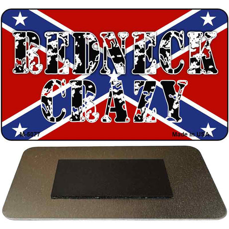 Redneck Crazy Novelty Metal Magnet M-5077