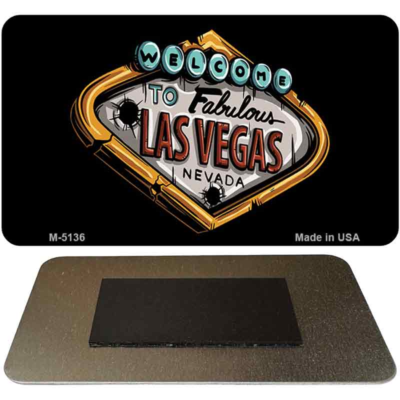 Welcome To Las Vegas Novelty Metal Magnet M-5136