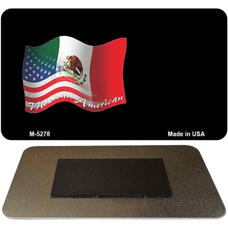 Mexican / American Flag Novelty Metal Magnet M-5278