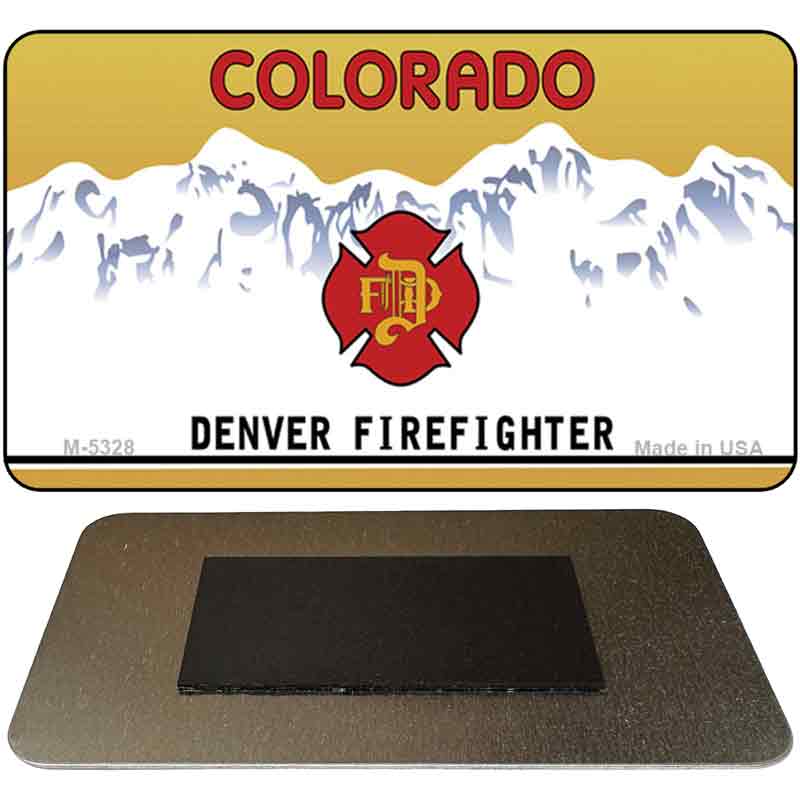 Colorado Denver Firefighter State Blank Novelty Metal Magnet M-5328