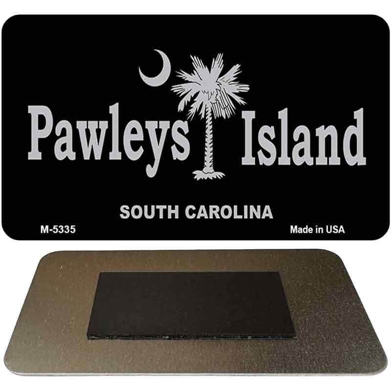 Pawleys Island Black Novelty Metal Magnet M-5335