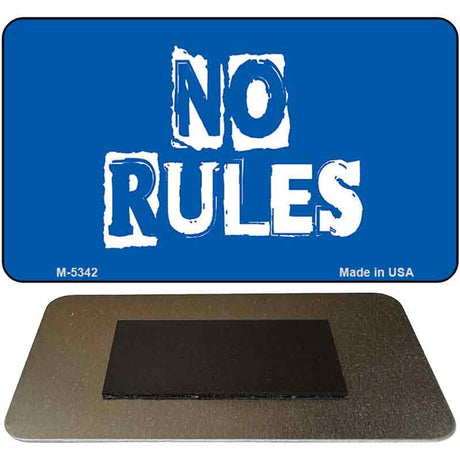 No Rules Novelty Metal Magnet M-5342