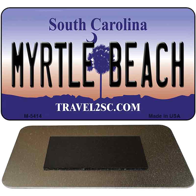 Myrtle Beach South Carolina State License Plate Tag Magnet M-5414