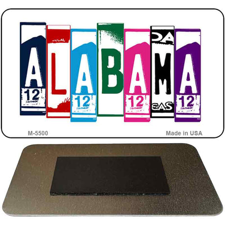 Alabama License Plate Tag Art Novelty Metal Magnet