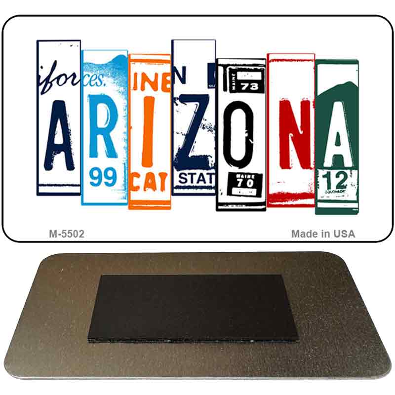 Arizona License Plate Tag Art Novelty Metal Magnet