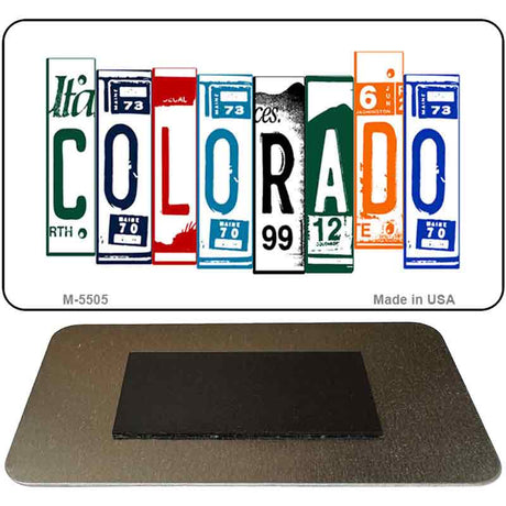 Colorado License Plate Tag Art Novelty Metal Magnet