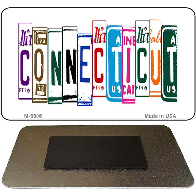 Connecticut License Plate Tag Art Novelty Metal Magnet