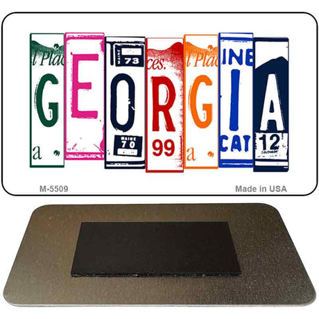 Georgia License Plate Tag Art Novelty Metal Magnet