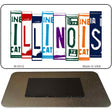 Illinois License Plate Tag Art Novelty Metal Magnet