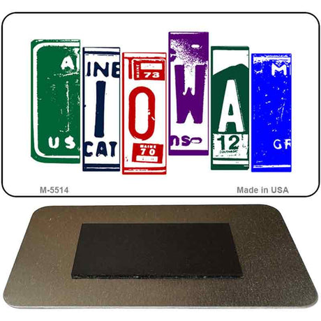 Iowa License Plate Tag Art Novelty Metal Magnet