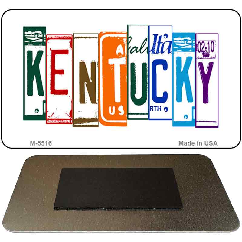 Kentucky License Plate Tag Art Novelty Metal Magnet