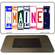 Maine License Plate Tag Art Novelty Metal Magnet