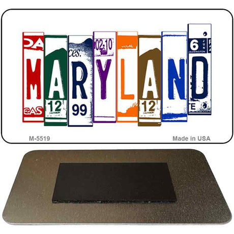 Maryland License Plate Tag Art Novelty Metal Magnet