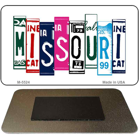 Missouri License Plate Tag Art Novelty Metal Magnet