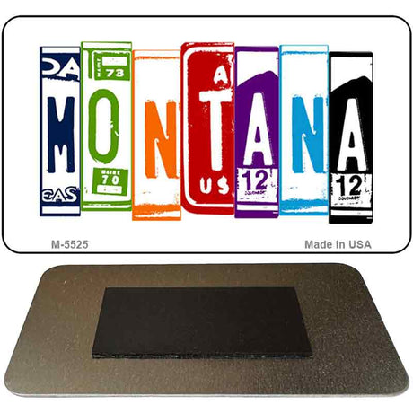 Montana License Plate Tag Art Novelty Metal Magnet