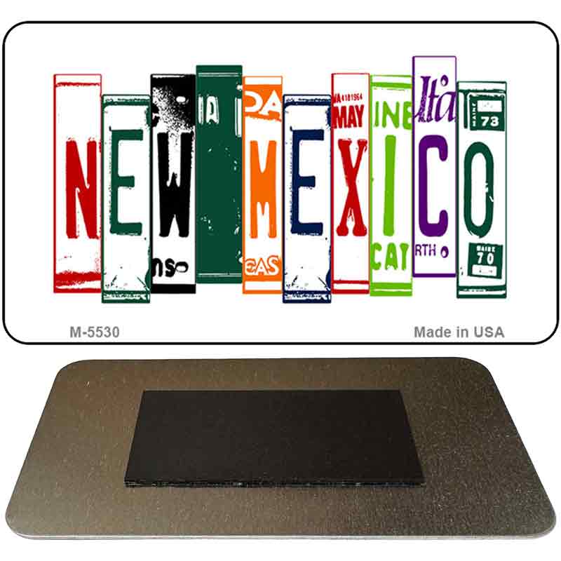 New Mexico License Plate Tag Art Novelty Metal Magnet