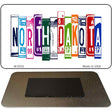 North Dakota License Plate Tag Art Novelty Metal Magnet