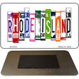 Rhode Island License Plate Tag Art Novelty Metal Magnet