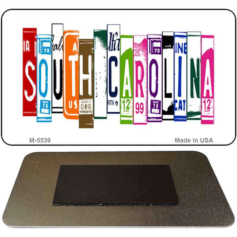 South Carolina License Plate Tag Art Novelty Metal Magnet