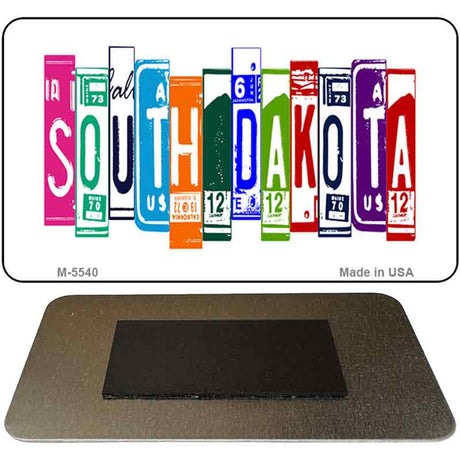 South Dakota License Plate Tag Art Novelty Metal Magnet