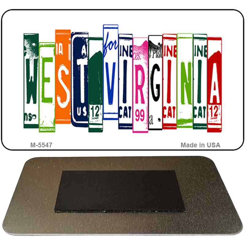 West Virginia License Plate Tag Art Novelty Metal Magnet