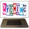 Wyoming License Plate Tag Art Novelty Metal Magnet