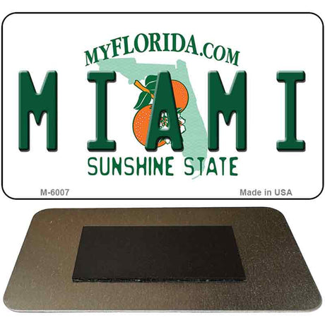 Miami Florida State License Plate Tag Magnet M-6007