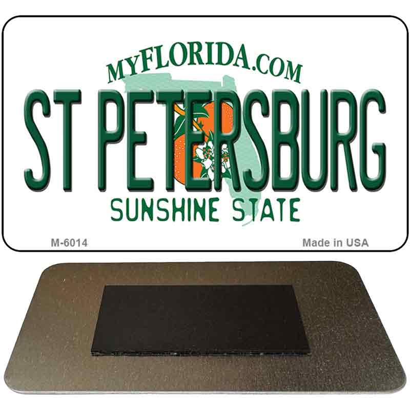 St Petersburg Florida State License Plate Tag Magnet M-6014