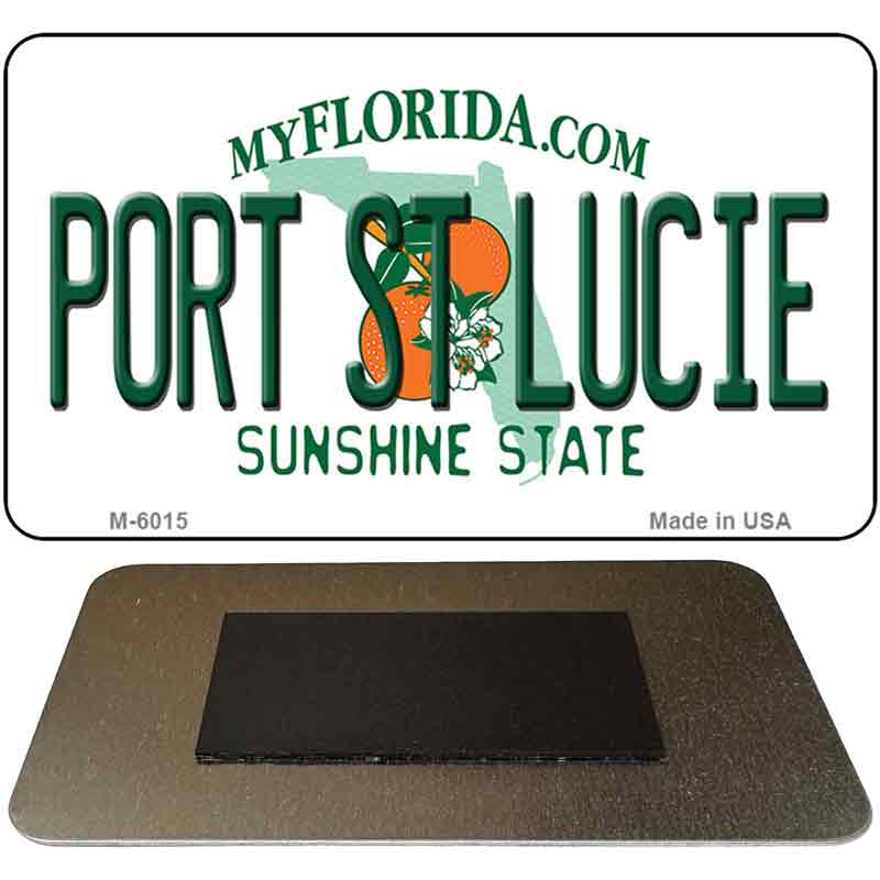 Port St Lucie Florida State License Plate Tag Magnet M-6015