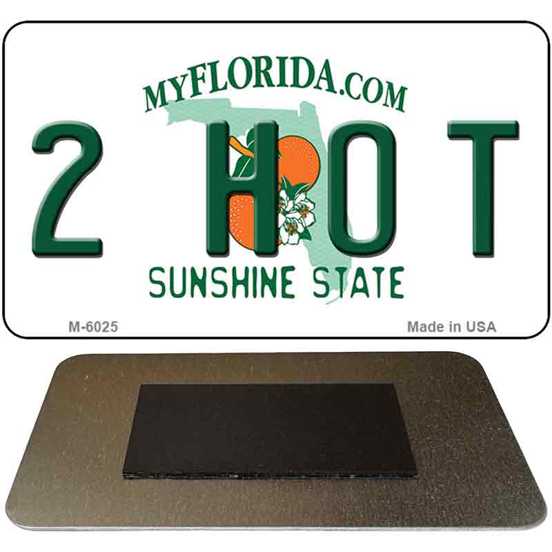 2 Hot Florida State License Plate Tag Magnet M-6025