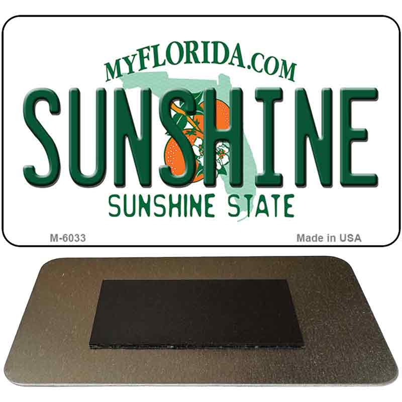 Sunshine Florida State License Plate Tag Magnet M-6033