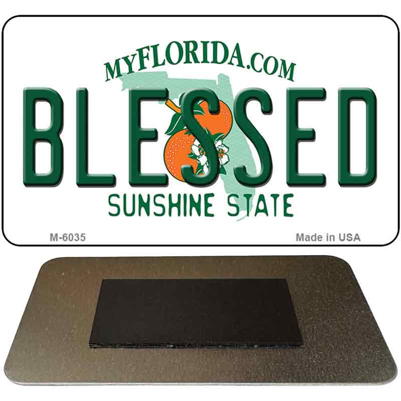 Blessed Florida State License Plate Tag Magnet M-6035